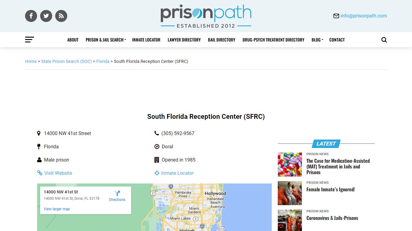 South Florida Reception Center (SFRC) - Prison Inmate ...